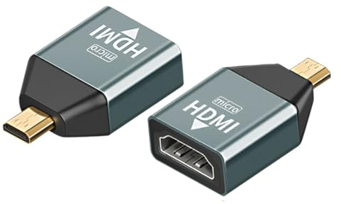Strhowill 2Pack micro HDMI to Hdmi Adapter,Micro HDMI Male to Hdmi Female Adapter for Phones, Tablets，Vs, projectors, Monitors and Cameras,4K 60HZ (micro HDMI Male-HDMI Female)