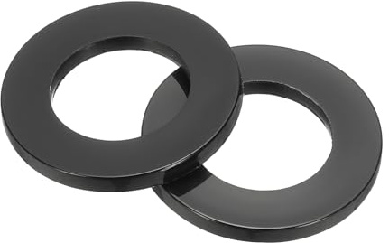 QUARKZMAN Rondelles Plates En Nylon, M20 x 20mm Alésage x 35mm Diamètre Extérieur Rondelle Plate Lisse Joint Plastique Fixation Robinetterie Domestique Tuyau D'eau Flexible, Noir, Lot De 20