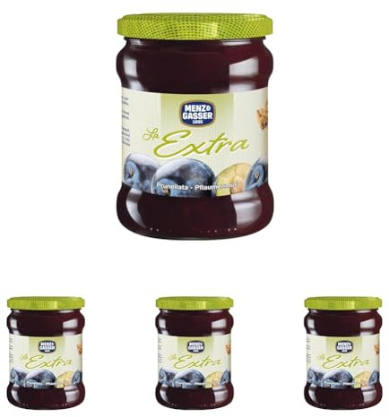 Menz&Gasser La Extra per Dolci, Confettura di Prugne Extra al 45% di Frutta, Prodotta in Italia, Ideale per Colazioni, Farciture e per Preparare Dolci, Naturalmente Senza Glutine, 1 Vasetto da 620 g