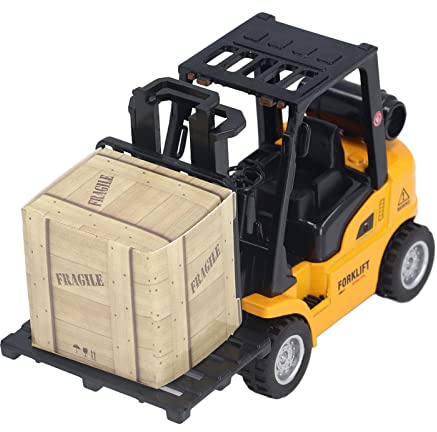 Asixxsix Modello di Carrello Elevatore Vivido con Funzione di Arretramento per Bambini, Design Sollevabile, Adatto a Partire da 3 Anni, 5,1x2,0x3,1 Pollici
