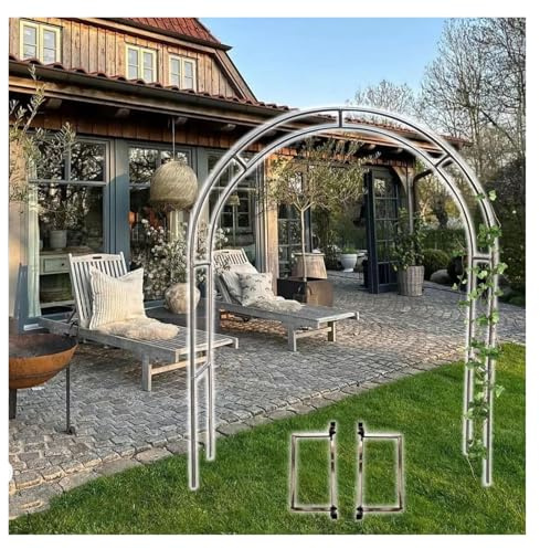 Rosenbogen Aus Edelstahl, Stabiler Torbogen Für Kletterpflanzen, Freistehende Rankhilfe & Rankgitter Für Garten, Terrasse Und Rosen, Rohrdurchmesser 19mm(1.8x2.40m/70.8x94.5in)