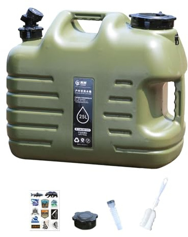 APLVFFZH Camping Agua Recipiente Práctico Cubo para Beber con Tapa Intercambiable Garrafa para Agua Sin Fugas Recipiente Seguro para Manejar, 40x23x34cm 25L