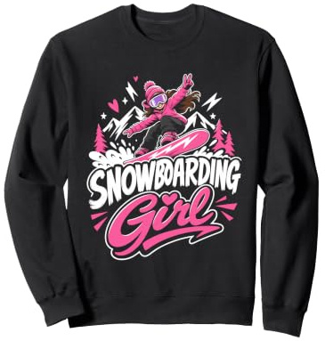 Snowboarder SNOWBOARDING GIRL Girls Children Snowboard Sweatshirt