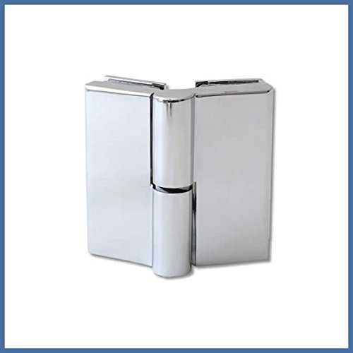 Duschtürbeschlag, Scharnier Dusche, 'Maxime', Hebe-Senk, (links) Glas-Glas 180°, Chrom
