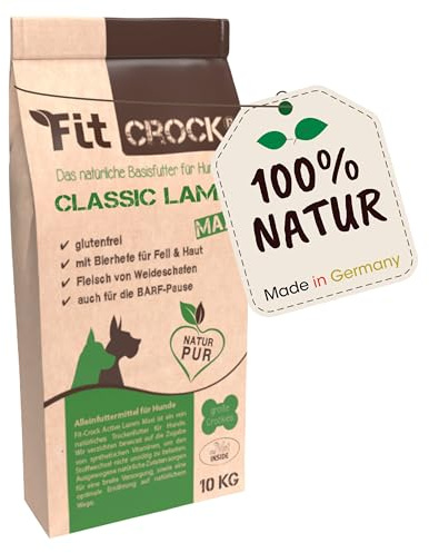cdVet Fit-Crock hundfoder torr Classic Lamm Maxi 10 kg, glutenfri