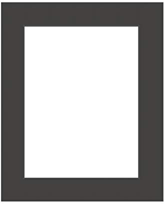 DEHA Design Passepartout Karton 50x70 cm für Bilder im Format 40x60 cm, Schwarz