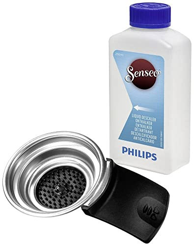 Philips Senseo CA6522/01 für Senseo Original Kaffeepadmaschine Flüssigentklker und Padhalter für 1 Tasse, Rostfreier Stahl