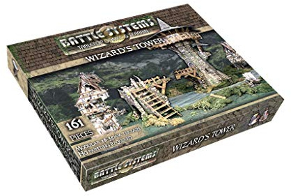 Battle Systems Fantasy Wargames Terrain - Tour Wizards - Table de Jeu Multi-Niveaux - Univers Wargaming 40K - BSTFWE017