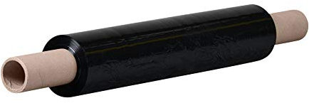 TotalPack Hochwertige Stretchfolie für Paletten, dicke Schrumpffolie, ideal zum Verpacken von Paletten, Boxen beim Umzug, Schwarz, 400 mm x 250 m x 3 Stück