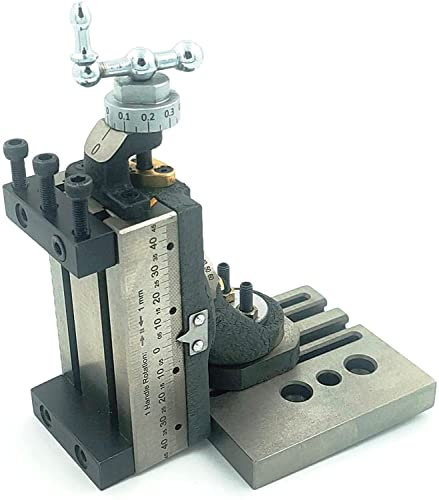 AD INTERNATIONAL Mini-Drehmaschine Frässchlitten - Schwenkart mit Klemmen - 90 x 50 mm - Gusseisen & Werkzeugstahlkonstruktion