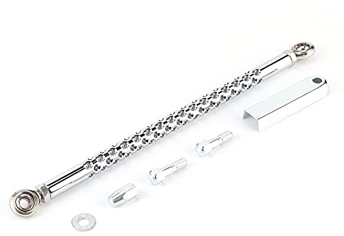 Akozon Motorrad Schalthebel, Schaltgestänge Schaltstange Silber Mesh-Stil Getriebegestänge-Verbindungsarm für FXS/FXST/FLST 1986-2014