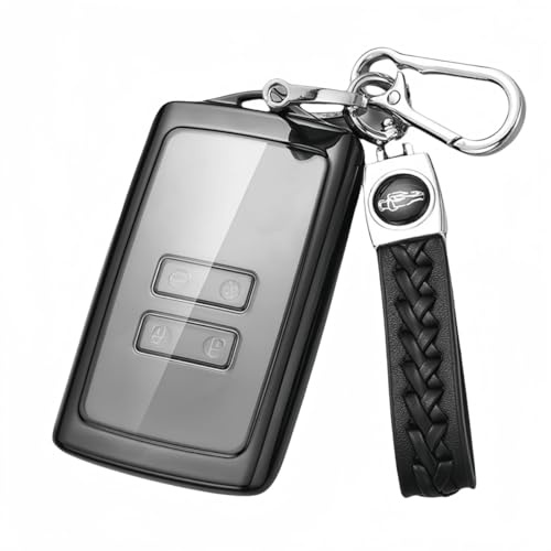 Z.MYUKI 【5 Farben】 Schlüsselhülle mit Schlüsselanhänger für Renault Clio 5 Zoe Captur 2 Kadjar Megane 4 2019-2025 2026 Zubehör Key Cover