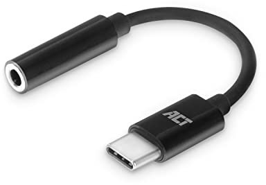 ACT Scheda audio USB, USB C a jack da 3,5 mm, scheda audio esterna, collega audio e microfono Aux con PC/Laptop/Smartphone – AC7380