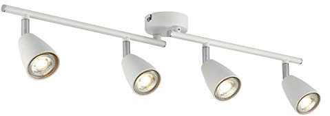 IMPTS LED Deckenstrahler Weiß, Deckenleuchte 4 Flammig Schwenkbar | Modern Spotleuchte inkl. GU10 LED Lampen 3W Deckenlampe für Wohnzimmer Schlafzimmer Küchen ( 230V, 250LM)