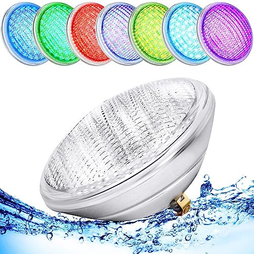 AHJ PAR56 Éclairage de piscine sous-marin LED RVB 36 W IP68 étanche avec télécommande 12 V AC/DC