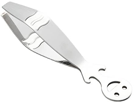 Stainless Steel Fishbone Clips,Stainless Steel Fish Bone Tongs with Thickening Steel - Kitchen Hair Tong Corrugated Design Save Space for Removing &