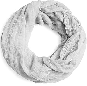 Caspar SC432 Damen Vintage Loop Schal, Farbe:hellgrau, Accessoires:One Size
