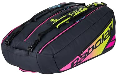 Babolat Pure Aero Rafa RH12 Schlägertasche, Blau/Gelb/Rosa, 12-Pack
