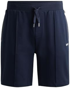 BOSS Hommes Tracksuit Short Short en piqué de Coton mélangé avec Logo brodé et Cordon de Serrage