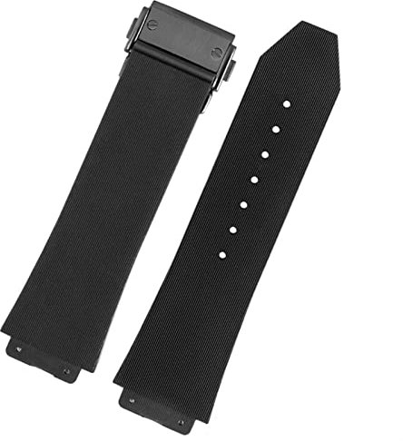 TWRQA Für HUBLOT BIG BANG Silikon Uhrenarmband 26mm*19mm 25mm*17mm Wasserdicht Uhrenarmband Uhr Gummi Uhrenarmband, 25-17mm, Achat