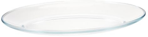 PRETYZOOM Large 13-inch Tempered Glass Fish Serving Platter Microwave and Oven Safe Oval Dish for Steaming Fish and Home Entertaining