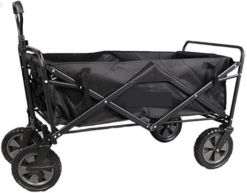 CRBUDY Trolley Cart Wagon Cart Faltbarer Wagenwagen Abnehmbarer Stoff Tragbarer Faltwagen Verstellbare Griffe Campingwagen Gartenwagen