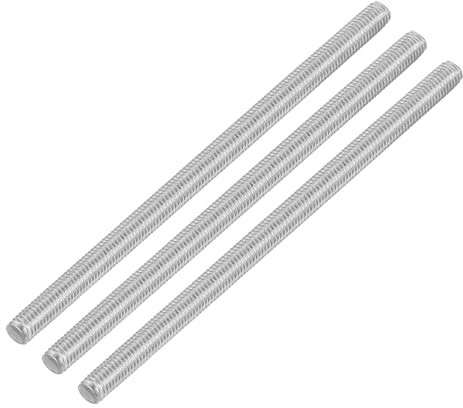 QUARKZMAN 3 Stück Gewindestangen, M5 x 100mm, 304 Edelstahl, Gewindestab mit metrischem Vollgewinde, M5-0,8 Gewindestift für Möbel- und Maschinenmontage