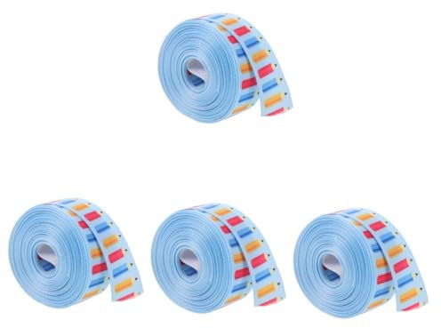 NUOBESTY 4rollen Geschenkband Für Schulanfang Dekoratives Ripsband Für Haarschleifen Kranzherstellung Und Kreative Bastelprojekte Farbenfroh Und Langlebig