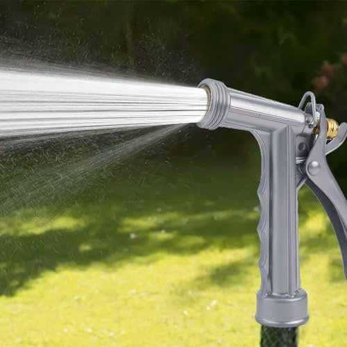 Metall-Bewässerungsdüse, verstellbare auslaufsichere Düse mit rutschfestem Griff, 3/4 Zoll (25 mm) Innengewinde, Wassereinlass zum Bewässern von Pflanzen und Blumen