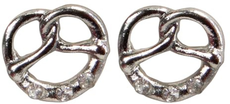 Alpenflüstern Trachten-Ohrstecker Breze - Damen-Trachtenschmuck, Brezel Trachten-Ohrringe (in traditionellen Farben) DOR069