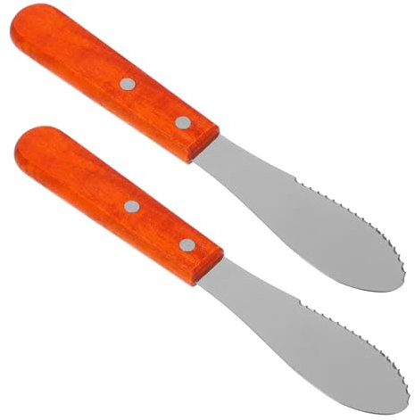 SHOWERORO 6 Stk Spachtel Für Sahne Sahne-butter-spatel Käsestreuer Frischkäse Käse Streicher Sandwich-cremeschneider Gewürzstreuer Zuckerguss Spatel Glatter Buttermesser Hölzern