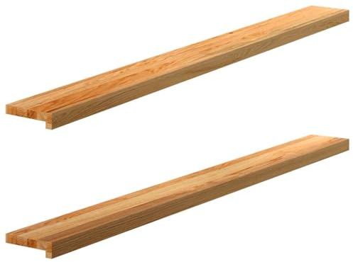 vidaXL Fensterbänke 2 STK. Hellbraun 160x15x2 cm Massivholz Eiche