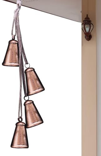 Weihnachtsglocken zur Dekoration | Vintage Weideglocke - Kuhglocken Weihnachtsdekoration für den Innenbereich, rustikale Klingel zum Aufhängen für Weihnachtsbaumschmuck
