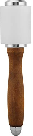 Martello da Intaglio in Pelle, Strumento Artigianale con Manico in Legno, Martello in Nylon Resistente per un Uso Pragmatico e Pratico