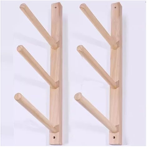 Wandhalter für Yogamatten aus Holz mit 2 3 4 5 6 7 8 9 Ebenen, Aufbewahrungsregal für Sportgeräte in Garage, Fitnessstudio, Club, Schule, für Trainingsmatte/Schaumstoffrolle, Fallschutzdesig