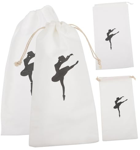 BESPORTBLE Ballettschuhtasche Kordelzug 4 Stück Baumwolle Kratzfest Schutz Aufbewahrungstasche Für Kinder Tanzschuhe