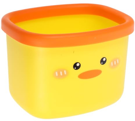 Ciieeo Poubelle De Bureau Canard Mignon Mini Poubelle De Chambre 6.50X5.30X4.84 Pouces Salle De Bain Ouverte Rangement Multifonctionnel Facile À Nettoyer