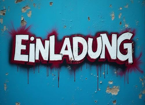 ZETTMANN Graffiti Einladungskarten Kindergeburtstag – 10er Set – Coole Street Style Party Einladungen für Jungen & Mädchen – Urban Graffiti Design – Premium Druck DIN A6 gut schreibbar