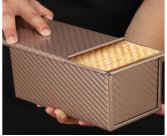 MICHIHOMIE 4 Pack Pullman Loaf Tin Set, 450g and 230g Bread Loaf Tin with Spatula and Spoon, Non-Stick Bread Baking Mould for Cake, Toast with Lid