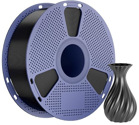 NevsBye TPU 3D Drucker Filament 1.75mm, 1kg Spule, Maßgenauigkeit +/- 0.02mm, passend für die meisten Drucker, verhedderungsfrei für reibungsloses Drucken (Schwarz)