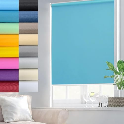 Verdunkelungsrollo ohne Bohren 30x50cm Einfache Montage Klemmrollo Sonnenschutzrollo mit Klemmträger für Fenster und Balkontür Braun
