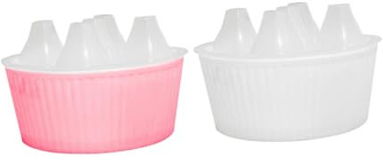 KONTONTY Vaso Idroponico per Piante da Interno a 5 Fori in Pp Indicatore Livello Acqua e Base Stabile, Confezione da 2, per Bulbi di Tulipano e Semi