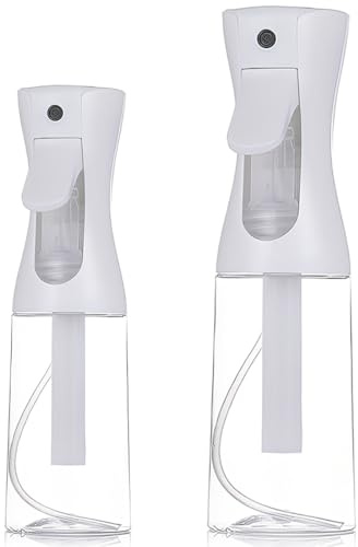 GGUFAY Vaporisateur pour Cheveux, 2PCS Brumisateur Rechargeable Visage Coiffeur,Vaporisateur eau de Coiffure Réutilisable pour plantes, Salon, soin de la peau, nettoyage (200ml, 300ml Blanc)