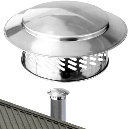 Chapeau De Cheminée | Ø 200mm Couvercle De Tuyau De Toit En Acier Inoxydable 304 | Chapeau De Pluie De Toit | Housse De Pluie Pour Cheminée | Pour Conduit D'évacuation D'air, Sèche-linge, Poêle