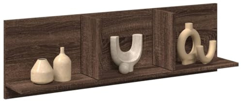 SKTQYQO Wandschrank Eiche Braun aus Spanplatte 100 x 16,5 x 30 cm Hängeschrank mit viel Stauraum für Alltagsgegenstände, stabiles und langlebiges Material