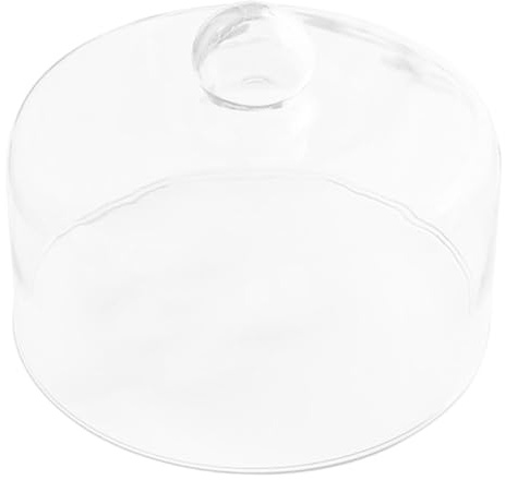 BESPORTBLE Cloche à Gâteau Ronde en Verre Transparent 18 CM Couvercle Alimentaire sans Plomb Couvercle de Plateau à Collation Protection Anti-Poussière pour Pâtisseries Usage Domestique