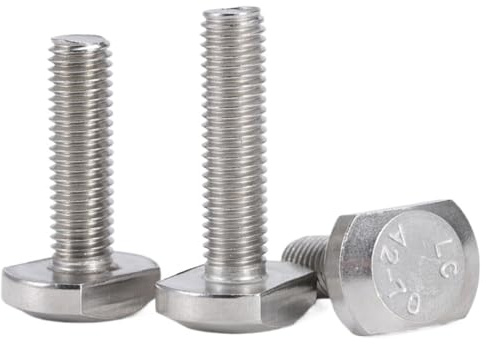 1/10 st M5 M6 M8 M10 M12 304 A2 rostfritt stål T-formad hammarskruv med spår for T-spår, geringsskena GB37(12mm,M6(5pcs))