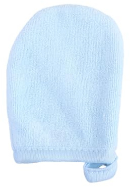 Ipetboom Guanti Morbidi Spessi la Pulizia del Viso Riutilizzabili in Cotone Poliestere 3 Pezzi per Pulizia Profonda e Rimozione del Make-up Colore Blu