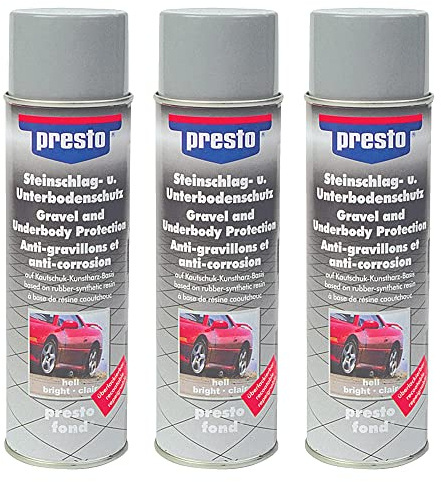 PRESTO 3x 500ml Steinschlag-Unterbodenschutz hell