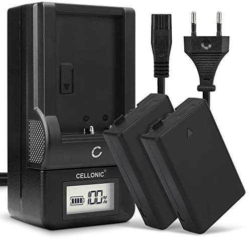 CELLONIC 2X Batterie Compatible avec Pentax K-30, K-50, K-500, KF, D-BC109 | + Chargeur (1100mAh-7.4V-Lithium Ion) pour Pentax K-70, KP, K-r, K-S1, K-S2, D-Li109, K-BC109